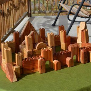 Castle block, mahogany handmade